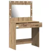 Sminkasztal fiókkal kézműves tölgy 78.5 x 41 x 135 cm Faanyag