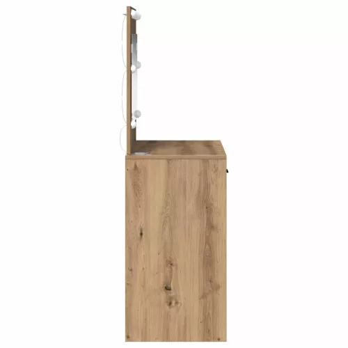 Sminkasztal fiókkal kézműves tölgy 78.5 x 41 x 135 cm Faanyag