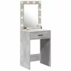 Sminkasztal fiókkal Beton szürke 50 x 41 x 135 cm Faanyag