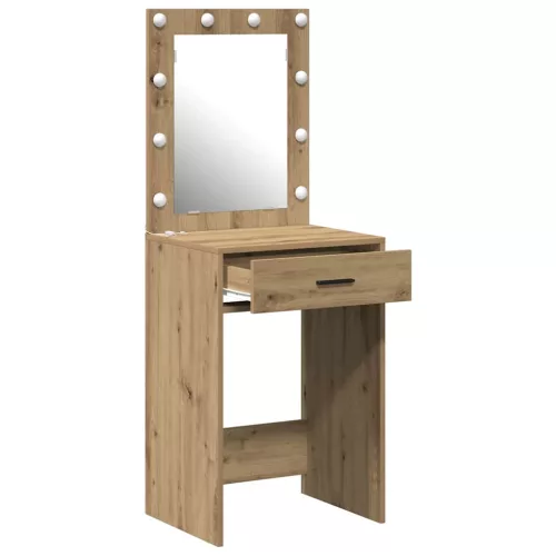 Sminkasztal fiókkal kézműves tölgy 50 x 41 x 135 cm Faanyag
