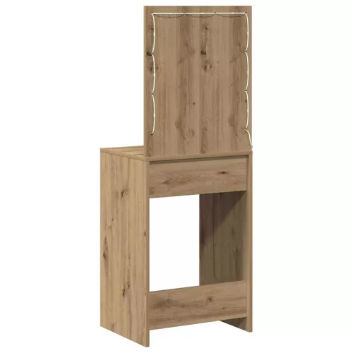 Sminkasztal fiókkal kézműves tölgy 50 x 41 x 135 cm Faanyag