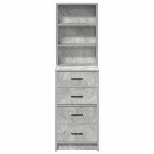 Magasfiú fiókkal Beton szürke 40 x 41 x 135 cm Faanyag