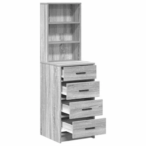 Magasfiú fiókkal Szürke sonoma 40 x 41 x 135 cm Faanyag