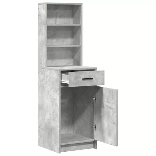 Magasfiú fiókkal Beton szürke 40 x 40,5 x 135 cm Faanyag