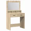 Sminktükör fiókkal sonoma tölgy 79 x 41 x 135 cm Faanyag