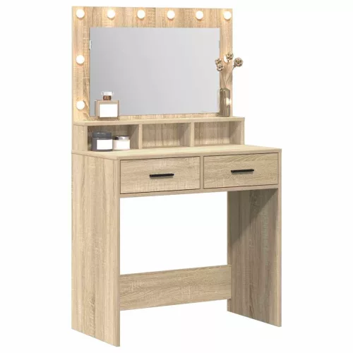 Sminktükör fiókkal sonoma tölgy 79 x 41 x 135 cm Faanyag