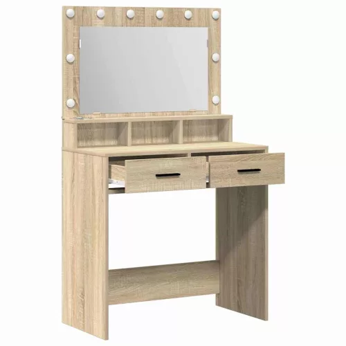 Sminktükör fiókkal sonoma tölgy 79 x 41 x 135 cm Faanyag