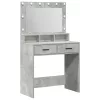 Sminktükör fiókkal Beton szürke 79 x 41 x 135 cm Faanyag