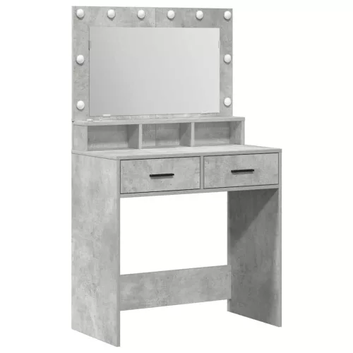 Sminktükör fiókkal Beton szürke 79 x 41 x 135 cm Faanyag