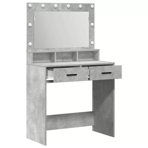 Sminktükör fiókkal Beton szürke 79 x 41 x 135 cm Faanyag