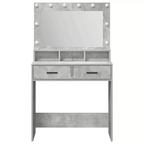 Sminktükör fiókkal Beton szürke 79 x 41 x 135 cm Faanyag