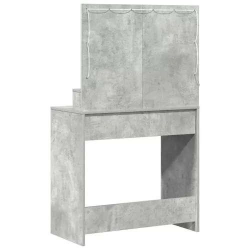 Sminktükör fiókkal Beton szürke 79 x 41 x 135 cm Faanyag