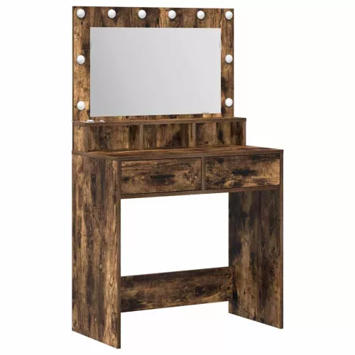 Sminktükör fiókkal Füstölt tölgy 79 x 41 x 135 cm Faanyag