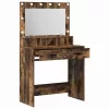 Sminktükör fiókkal Füstölt tölgy 79 x 41 x 135 cm Faanyag