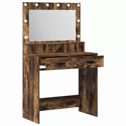 Sminktükör fiókkal Füstölt tölgy 79 x 41 x 135 cm Faanyag