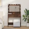 Sminktükör fiókkal Barna Tölgy 79 x 41 x 135 cm Faanyag