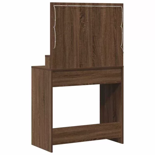 Sminktükör fiókkal Barna Tölgy 79 x 41 x 135 cm Faanyag