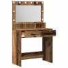 Sminktükör fiókkal polcokkal Régi fa 79 x 41 x 135 cm Faanyag