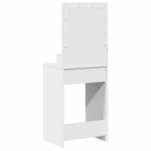 Sminktükör fiókkal polcokkal Fehér 50 x 41 x 135 cm Faanyag