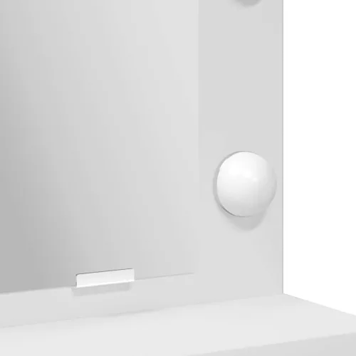 Sminktükör fiókkal polcokkal Fehér 50 x 41 x 135 cm Faanyag