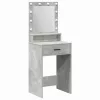 Sminktükör fiókkal Beton szürke 50 x 41 x 135 cm Faanyag