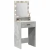 Sminktükör fiókkal Beton szürke 50 x 41 x 135 cm Faanyag