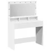 Sminkasztal polcokkal tárolóval Fehér 100 x 41 x 135 cm Faanyag