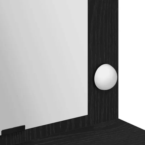 Sminkasztal polcokkal Musta tammi 100 x 41 x 135 cm Faanyag