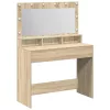 Sminkasztal polcokkal sonoma tölgy 100 x 41 x 135 cm Faanyag