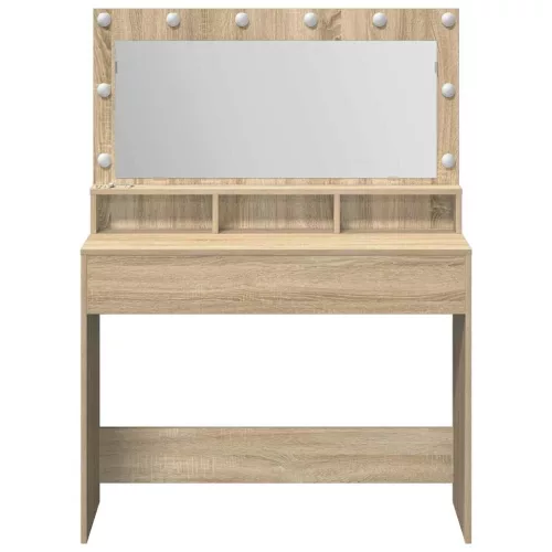 Sminkasztal polcokkal sonoma tölgy 100 x 41 x 135 cm Faanyag