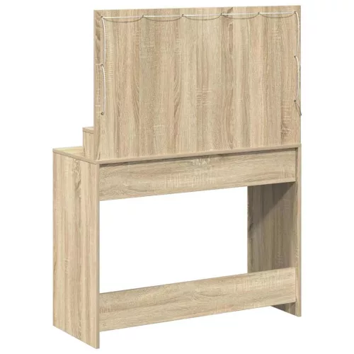 Sminkasztal polcokkal sonoma tölgy 100 x 41 x 135 cm Faanyag
