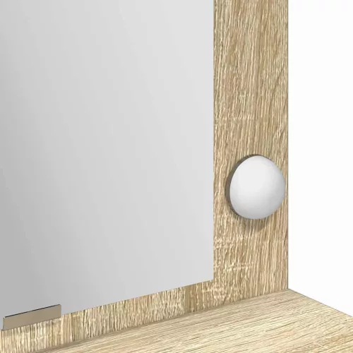 Sminkasztal polcokkal sonoma tölgy 100 x 41 x 135 cm Faanyag