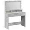 Sminkasztal polcokkal Beton szürke 100 x 41 x 135 cm Faanyag