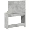Sminkasztal polcokkal Beton szürke 100 x 41 x 135 cm Faanyag
