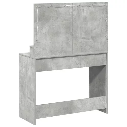Sminkasztal polcokkal Beton szürke 100 x 41 x 135 cm Faanyag