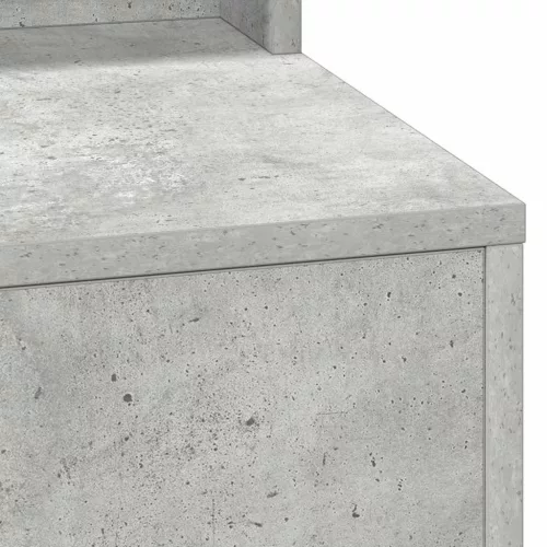 Sminkasztal polcokkal Beton szürke 100 x 41 x 135 cm Faanyag