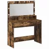 Sminkasztal polcokkal Füstölt tölgy 100 x 41 x 135 cm Faanyag