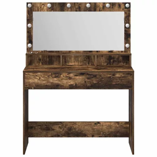 Sminkasztal polcokkal Füstölt tölgy 100 x 41 x 135 cm Faanyag