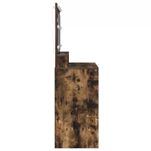 Sminkasztal polcokkal Füstölt tölgy 100 x 41 x 135 cm Faanyag