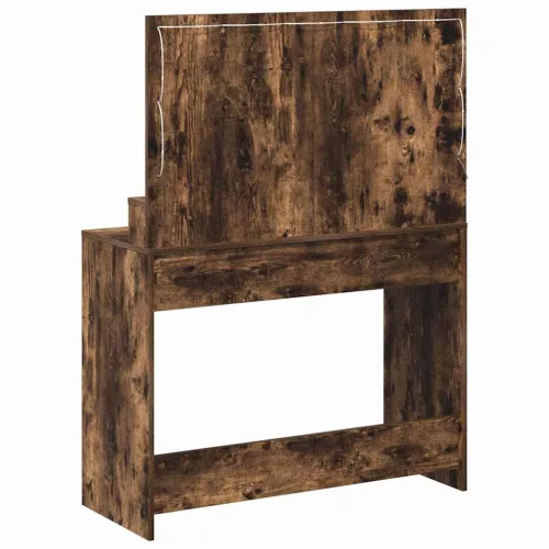 Sminkasztal polcokkal Füstölt tölgy 100 x 41 x 135 cm Faanyag