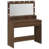 Sminkasztal polcokkal Barna Tölgy 100 x 41 x 135 cm Faanyag