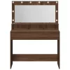 Sminkasztal polcokkal Barna Tölgy 100 x 41 x 135 cm Faanyag