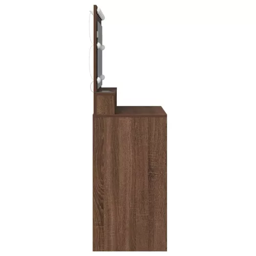 Sminkasztal polcokkal Barna Tölgy 100 x 41 x 135 cm Faanyag