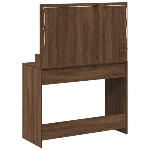 Sminkasztal polcokkal Barna Tölgy 100 x 41 x 135 cm Faanyag