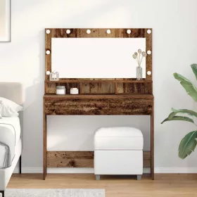 Sminkasztal polcokkal Régi fa 100 x 41 x 135 cm Faanyag