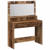 Sminkasztal polcokkal Régi fa 100 x 41 x 135 cm Faanyag