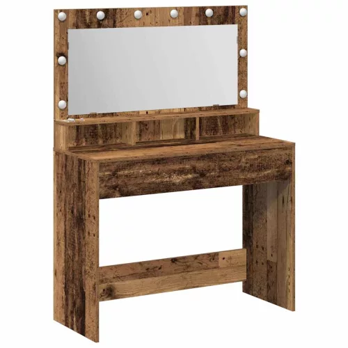 Sminkasztal polcokkal Régi fa 100 x 41 x 135 cm Faanyag