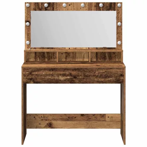 Sminkasztal polcokkal Régi fa 100 x 41 x 135 cm Faanyag