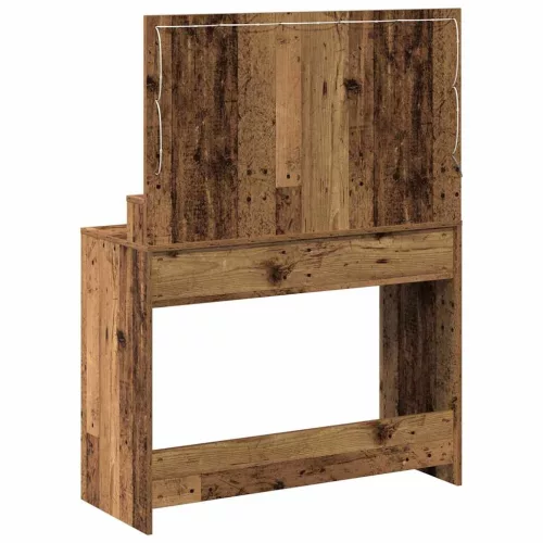 Sminkasztal polcokkal Régi fa 100 x 41 x 135 cm Faanyag