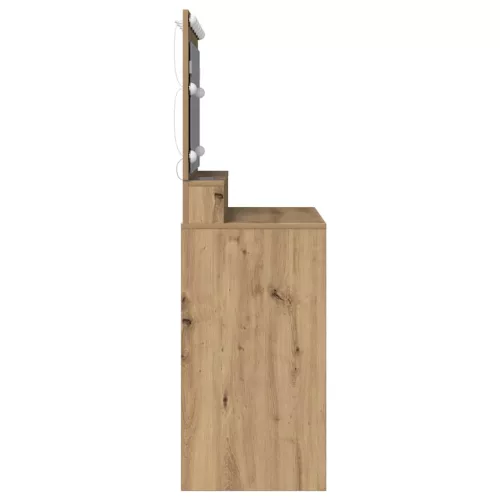 Sminkasztal polcokkal kézműves tölgy 100 x 41 x 135 cm Faanyag